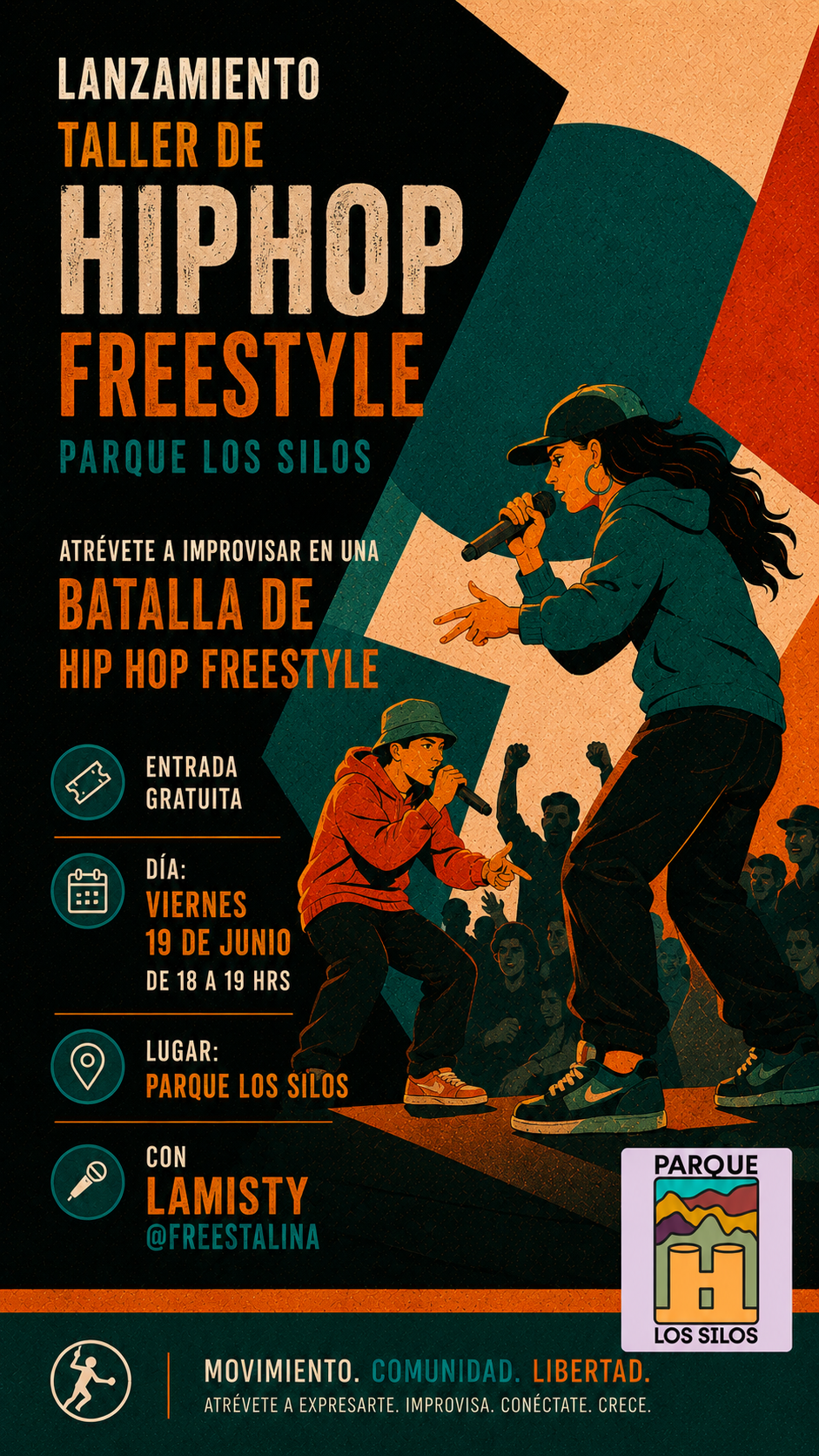 Entrada Gratuita: Lanzamiento Taller de Hip Hop Freestyle en Parque Los Silos